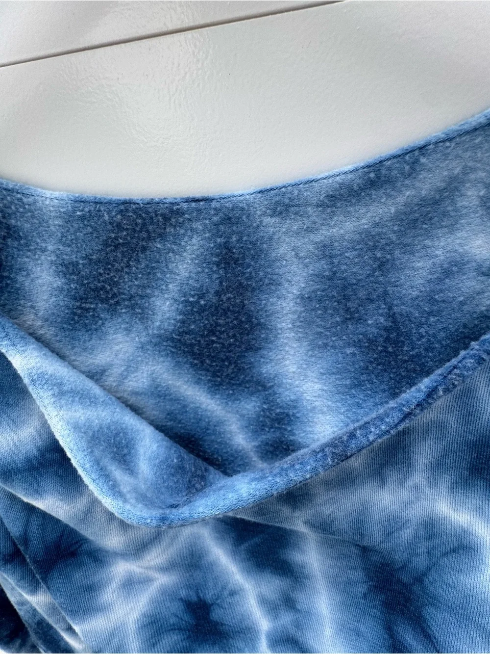 Justice Blue Tie-Dye Cropped Sweatshirt with Star